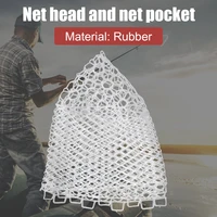 outdoor sports 5060cm fly fish fishing landing trout clear rubber net mesh catch tackle fishing net for fishing lovers