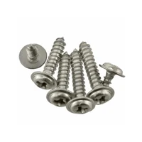 100pcs m2 m2 5 m3 iron plated nickel steel round washer head phillips pan head self tapping screw