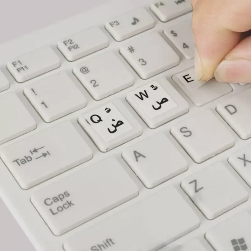 

Keyboard Stickers, Keyboard Replacement Sticker with Lettering for Computer Notebook Laptop Desktop Keyboards