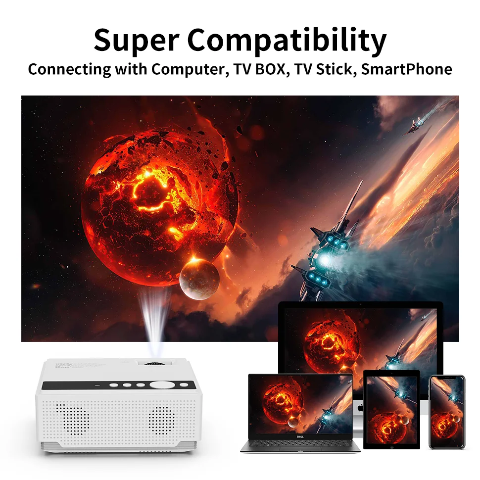 Проектор E460H с поддержкой Android 1080 Bluetooth Full HD 4K |