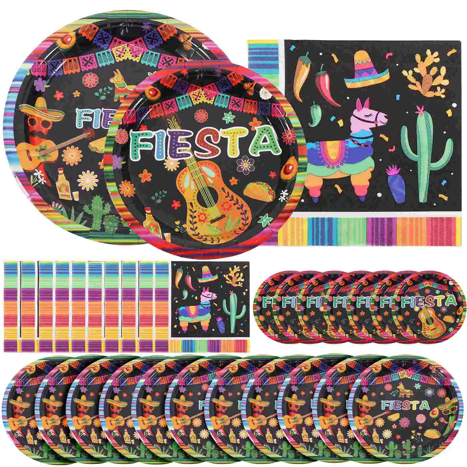 Party Paper Dinnerware Disposable Plate Accessories Fiesta P