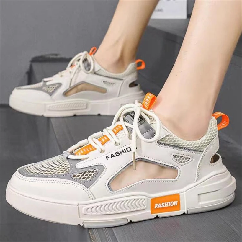 

Mens Shoes Casual Breathable Mesh Hollow Out Male Sneakers Outdoor Sport Platform Fashion Skateboard Shoes Tennis Trainers