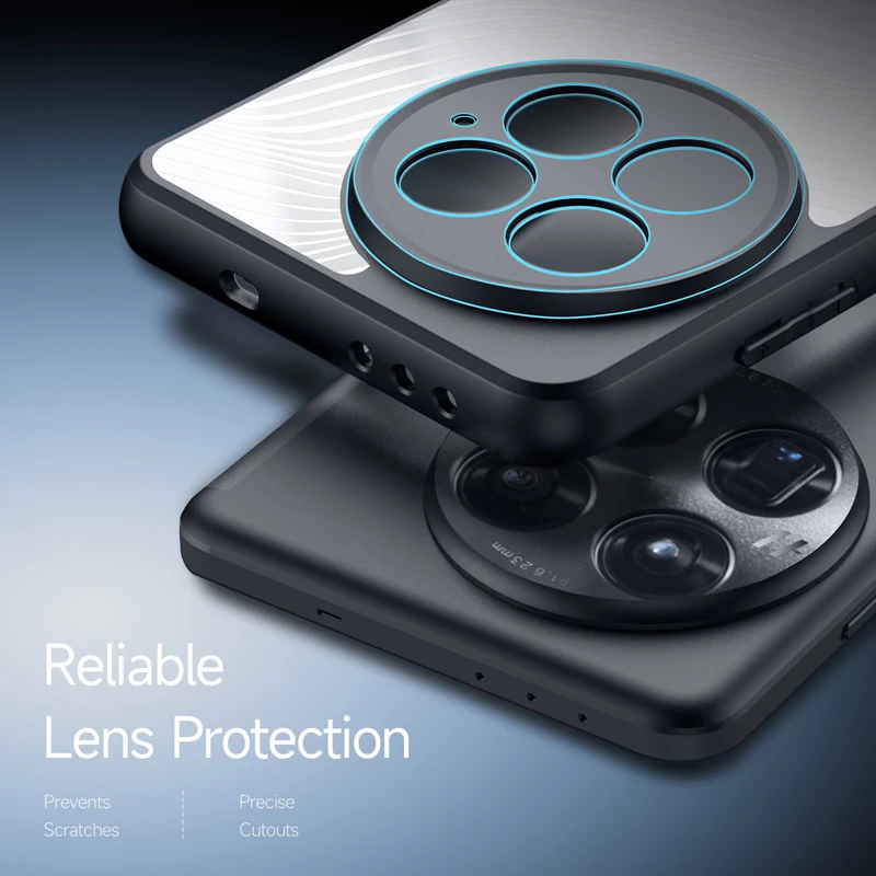 Чехол для OnePlus 13 устойчивый к падению жесткий ПК + ТПУ прозрачный матовый чехол