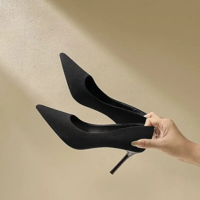 Женские модные офисные туфли Nymph 2024 удобные летние на очень высоком каблуке с