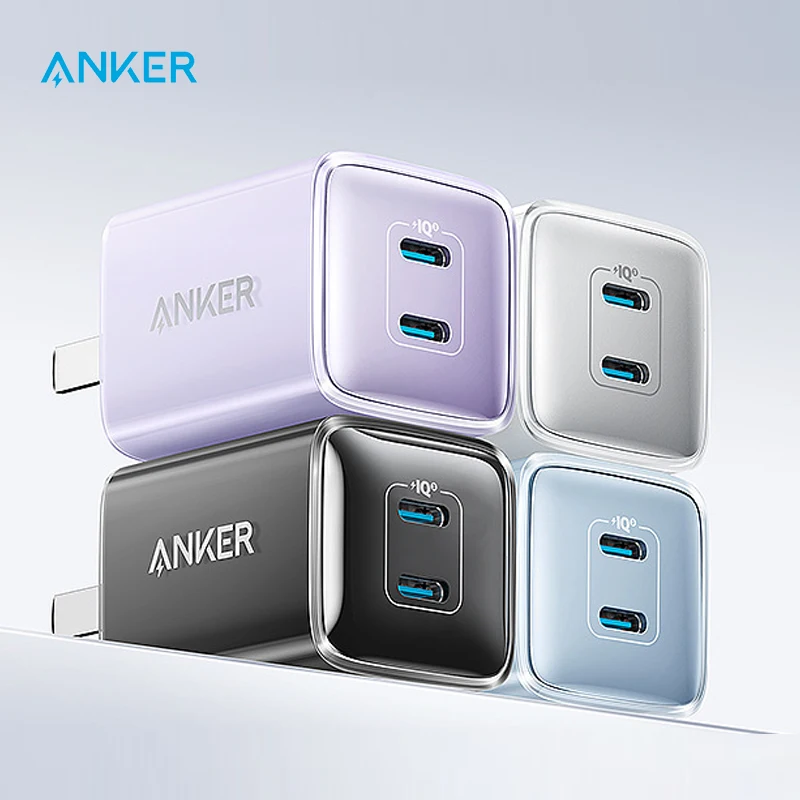 Новое зарядное устройство Anker 521 (Nano Pro),Anker Nano Pro, 40 Вт PIQ 3,0, компактное быстрое зарядное устройство с двумя портами USB C, для iPhone 13/13 Mini,Xiaomi