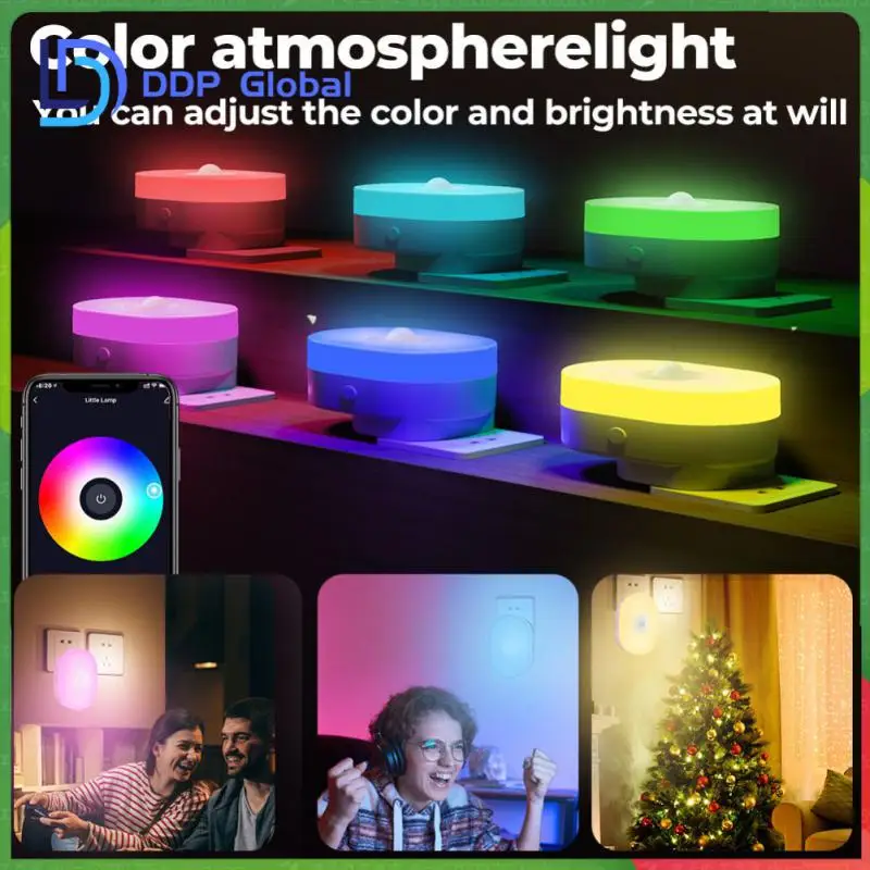 

Pir Motion Sensor Human Body Sensing Bedroom Night Light Tuya Warm White Rgb Wall Lamp Children's Gift Smart Plug App Voice Wifi
