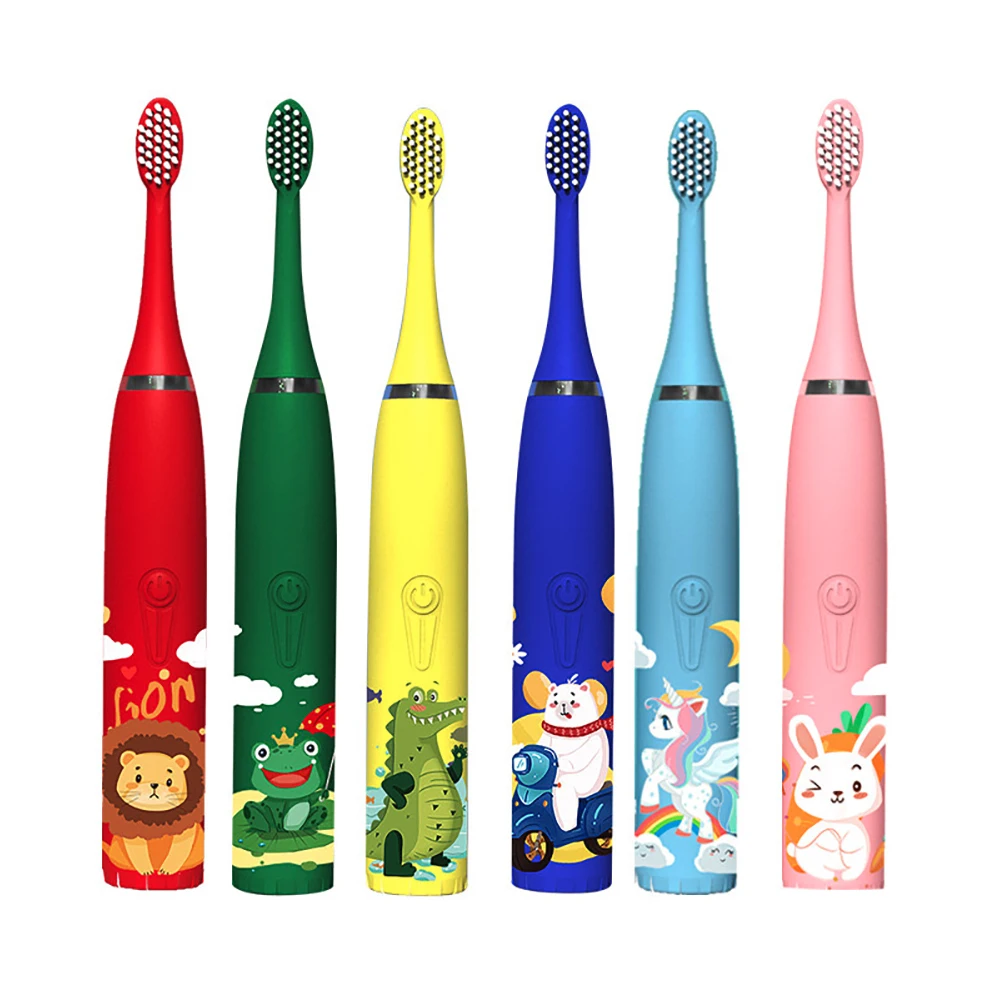 

4 шт., детские электрические зубные щётки с логотипом
