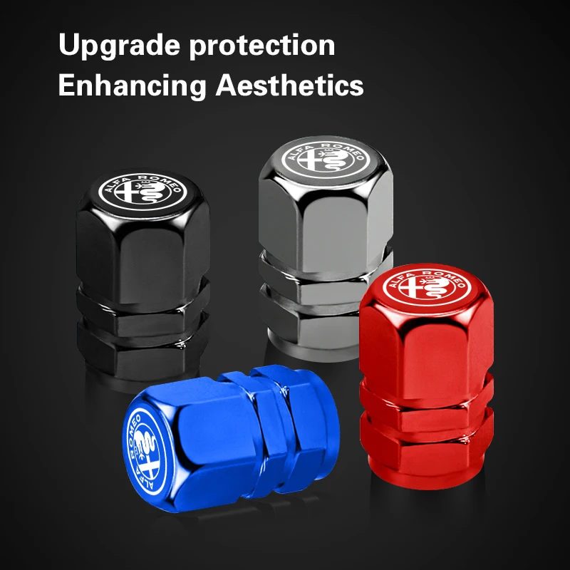 4 шт. колпачки для клапанов шин с логотипом автомобиля инструмент Alfa Romeo 4C 159 Spider