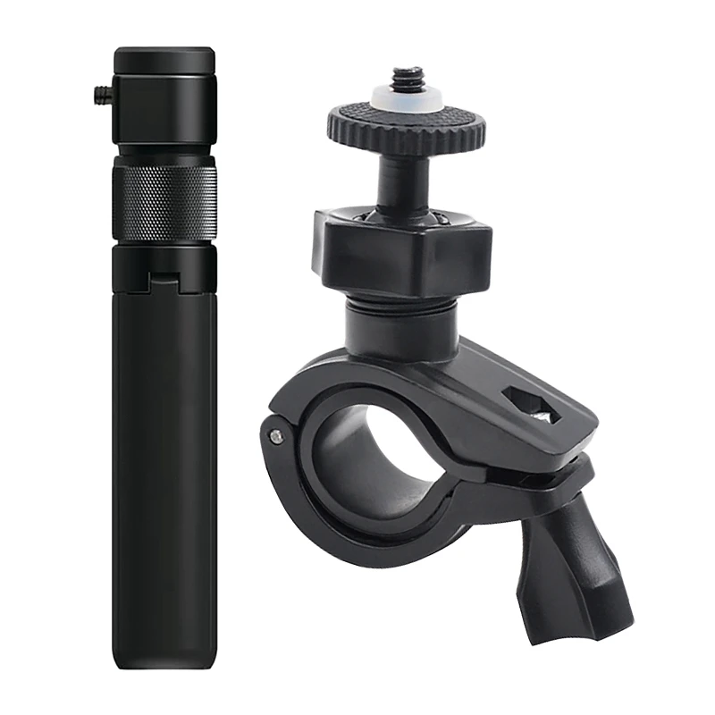 

HTHL-2 Pcs For Insta360 Camera Holder: 1 Pcs Rotating Time Selfie Stick Holder Tripod Monopod & 1 Pcs Bicycle Stand Holder