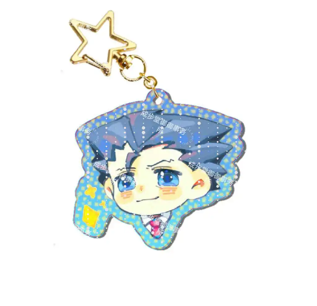 Аниме Ace Attorney Phoenix Wright Miles Edgeworth косплей открытка значок кулон брошь брелок