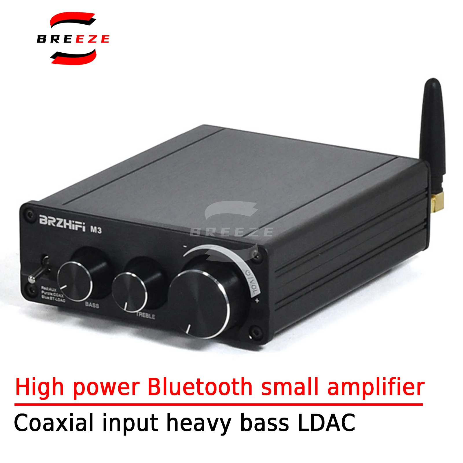 

BREEZE HIFI-M3 Home High Power Bluetooth Small Power Amplifier TV Coaxial Input Home Theater Heavy Bass LDAC