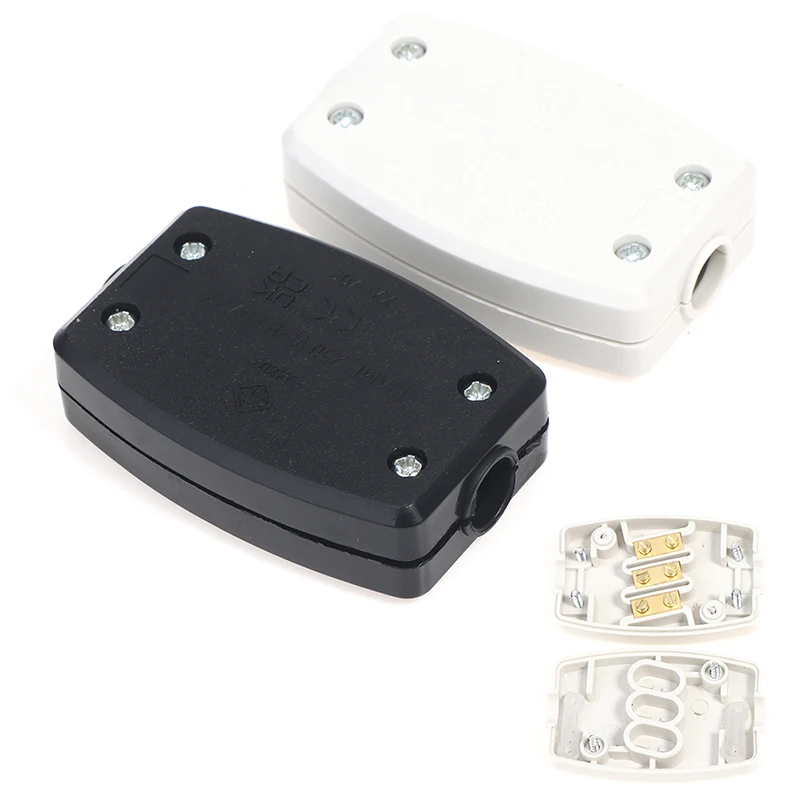 

13A 250V Connector Box 3 Terminal Join Flex Cable Wire Mains Electrical Joiner