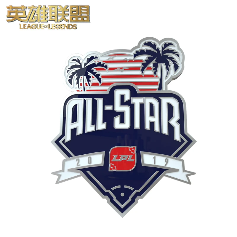 

League of Legends All Star Commemorate Badge Alloy Material Bag Clothing Ornament Sense of Design Brooch Give Boy Holiday Gifts