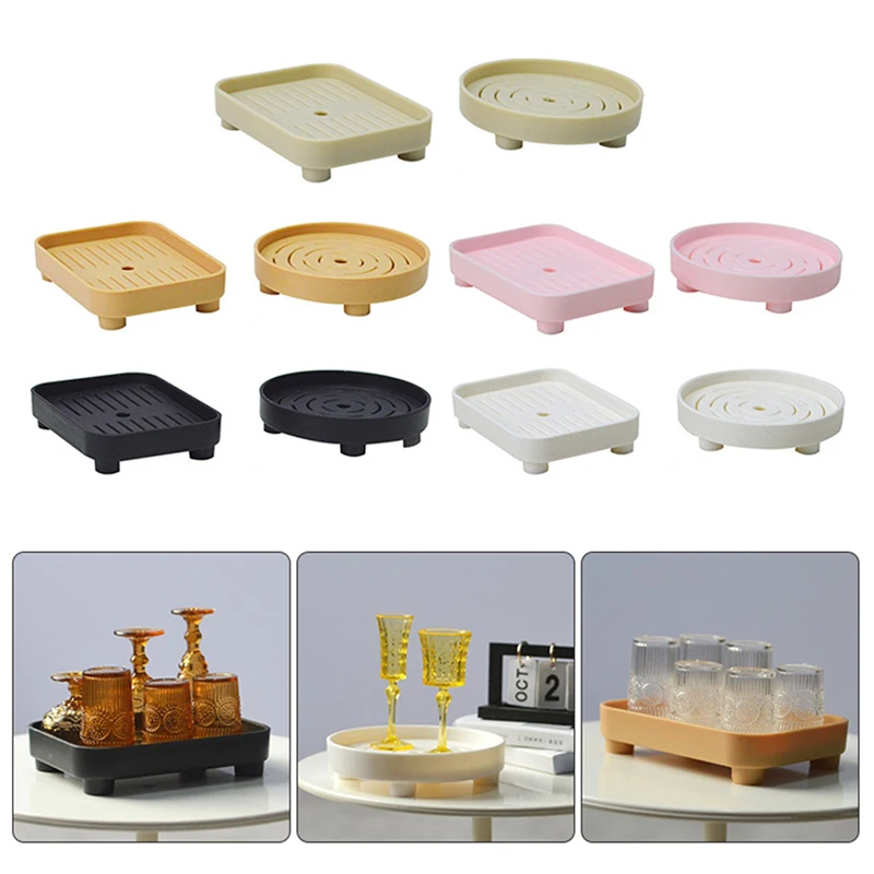 

1Set Dollhouse Miniature Simulation Tea Tray Fruit Plate Model Kitchen Furniture Accessories For Doll House Decor Kids Toys DIY