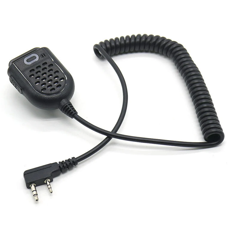 

2022 New Mini LED Shoulder Speaker Mic For KENWOOD TYT F8 UV5R Retevis Radio BF-UV5R/888S Walkie-talkie 36mm (Black)