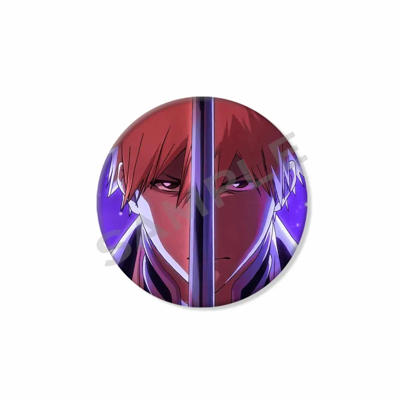 Anime Bleach Enamel Pin Death Mask Cartoon Figure Ichigo Rukia Kokuto Badge Jewelry Gifts Fashion Lapel Brooch Accessories