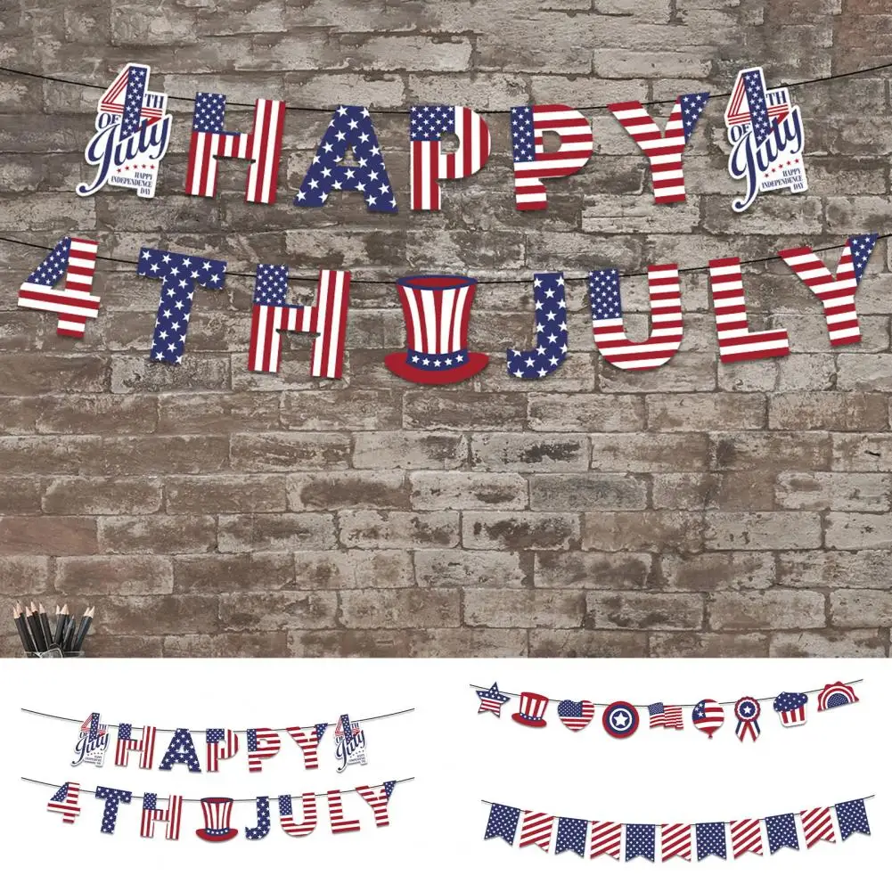 

Бумажный баннер, уникальный, легко повесить, без запаха, День Независимости, флажки, баннер, украшение, аксессуары