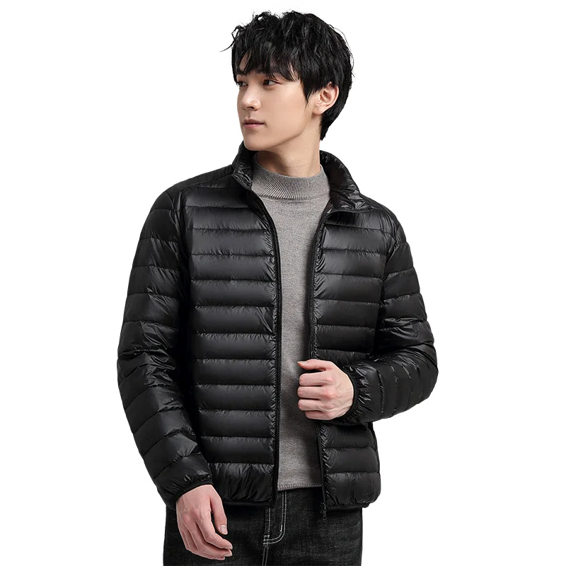 Meilly Gecko 2022 Trend Autumn And Winter Stand Collar Thin Cold Protection Male Large Size White Duck Down Down Jacket