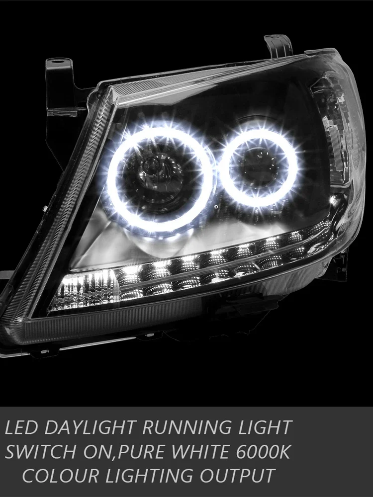 Пара фар черные лампы для проектора DRL HALO Angel Eyes 2005 2006 2007 2008 2009 2010 2011 2012 2013 2014 2015