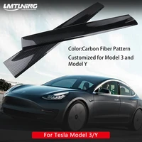 lmtuning dashboard cover wrap for tesla model 3y abs bright carbon fiber pattern dash cover wrap cap dashboard cover wrap for