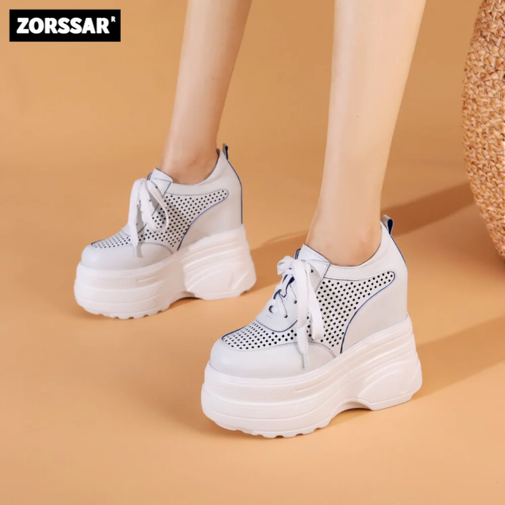 

Wedges Shoes for Women Platform Shoes Hollow Breathable Casual Woman Fashion Sneakers Height Increasing Women Vulcanize Shoes