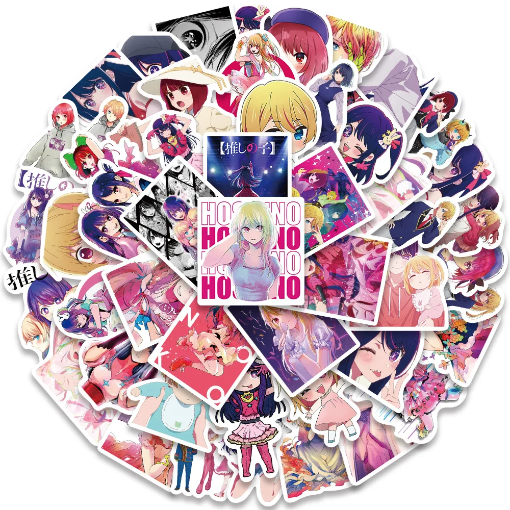 

10/50Pcs Cartoon Oshi no Ko Anime Stickers Decals Laptop Car Phone Skateboard Bike Fridge Notebook Waterproof Sticker Kid Toy
