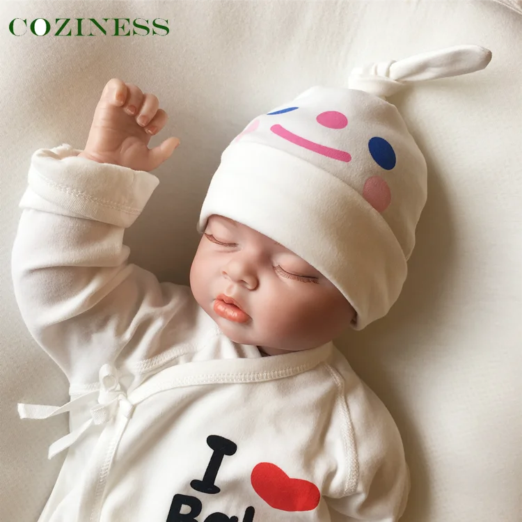 

Baby Hat Pacifier Cap Pure Color Comfort Cute Bear Round Cap Super Soft Newborn Hat Winter Hot Selling Infant Unisex Cotton Caps