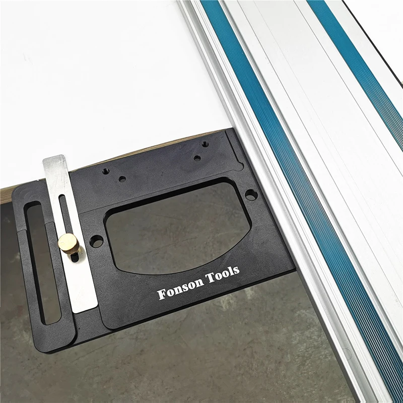 

90° Angle Stop for Festool and Makita Rails ,Woodworking Track Saw Square Guide Rail Clamp Right Angle Positioning Plate