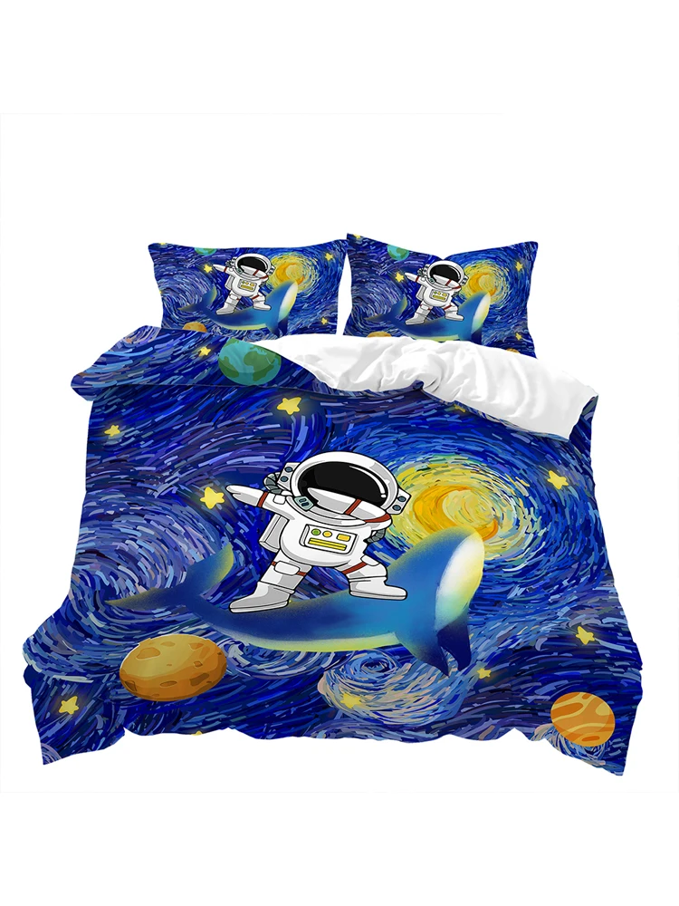 

Van Gogh oil painting skin-friendly washing four-piece cotton suit home textile bed sheet student dormitory bed sheet pillowcase