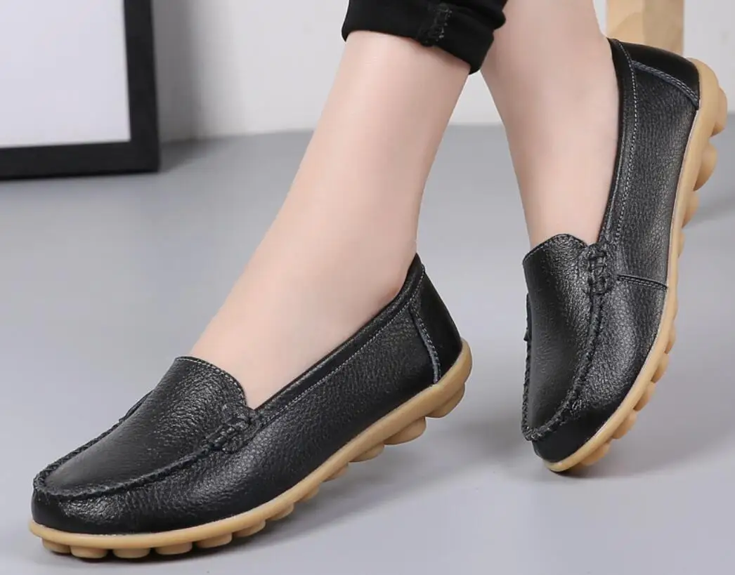 

Spring Summer Women PU Leather Loafers Sheos Ballet Flats Ladies Shoes Female Autumn Shallow mouth Casual Ballerina Shoes Large