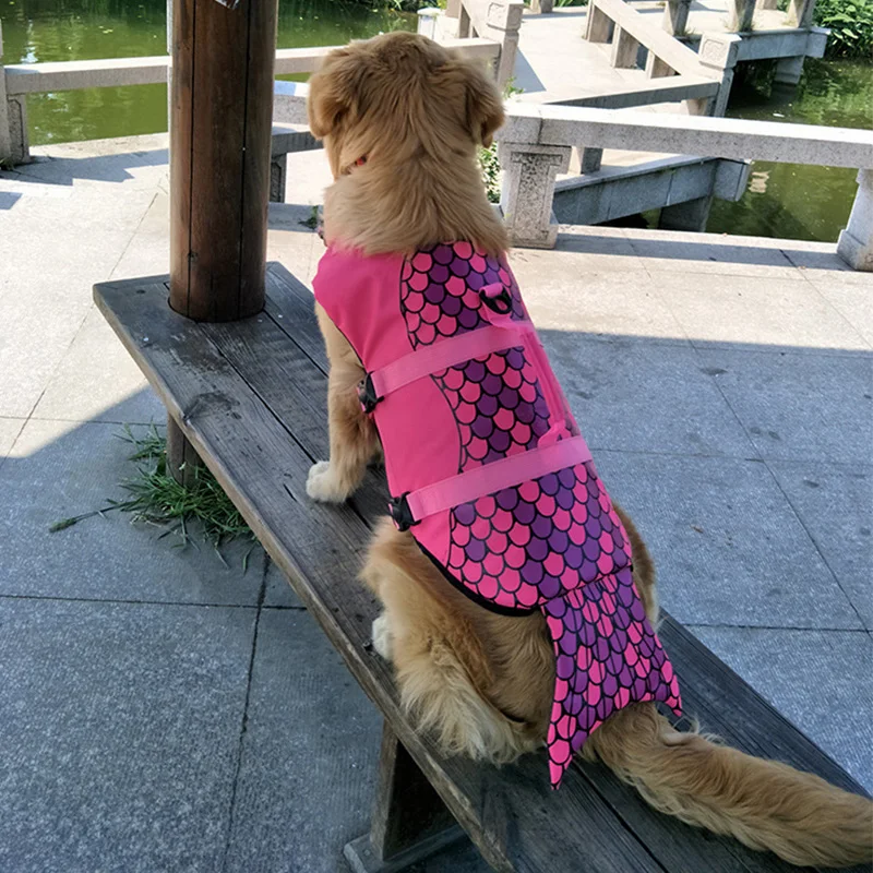 

Спасательный жилет для домашних животных, купальник с акулами, русалочками, купальник для собак, безопасная одежда, взрывная летняя одежда