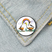 maverique pride geese pin custom brooches shirt lapel teacher tote bag backpacks badge cartoon gift brooches pins for women