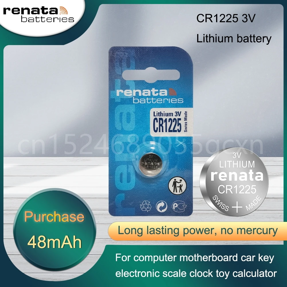 Новый RENATA CR1225 CR 1225 DL1225 LM1225 BR1225 ECR1225 3V литиевая батарея для пульта дистанционного управления автомобильный ключ часы Кнопка монета Новый RENATA CR1225 CR 1225 DL1225 LM1225 BR1225 ECR1225 3V литиевая батарея для пульта дистанционного управления автомобильный ключ часы Кнопка монета