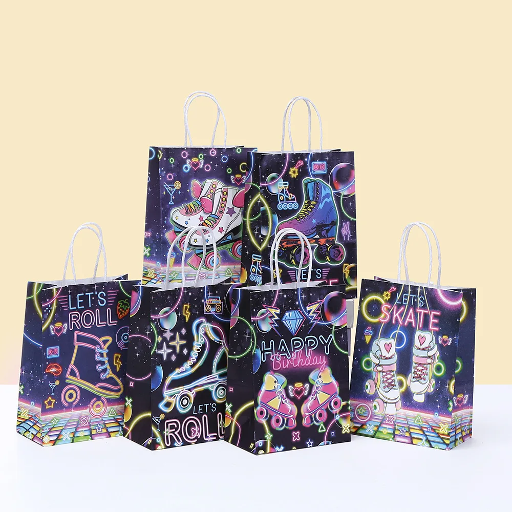 

Бумажные пакеты для подарков "Let's Skate", набор из 6 штук