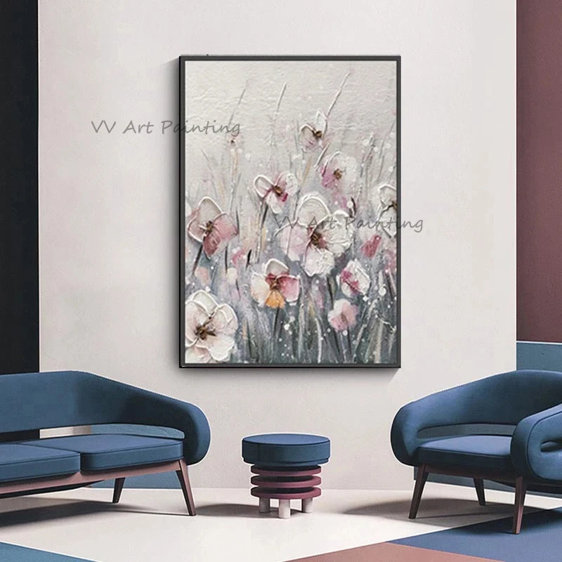 

Flower Abstract Mural Art 100% Hand Painted Nature Oil Painting Art Wall on Canvas Paintings Mural Decor For Living Room Decor