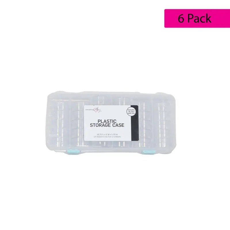 

Органайзер для ювелирных изделий, пластиковый чехол для хранения с 28 банками (6 шт. в упаковке)