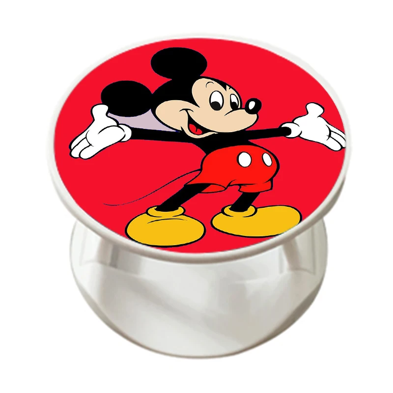 disney mickey folding white mobile stand for all phone holder plate grip tok cellphone bracket fashion accessories tablet mount free global shipping