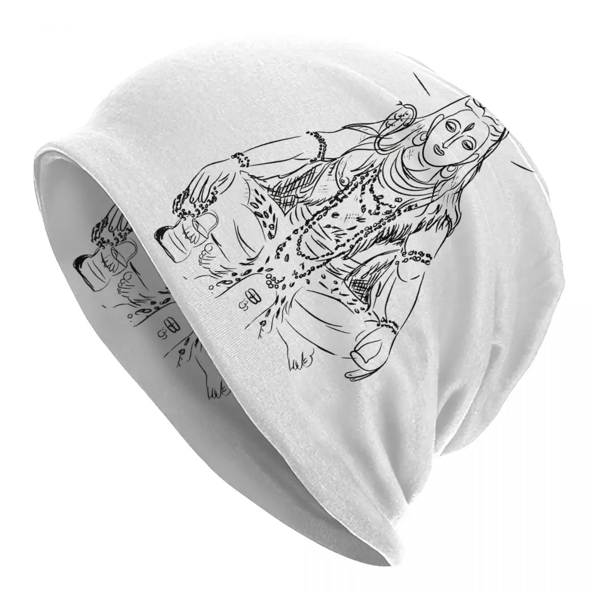

Bonnet Hats Hindu India God Indian Gods Lord Shiva Men Women's In Meditation Sketch Art Cap Street Skullies Beanies Caps