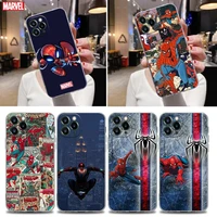 spider man clear phone case for apple iphone 13 12 11 mini pro max xs x xr 7 8 6 6s plus se 3 2020 soft case cover marvel comics