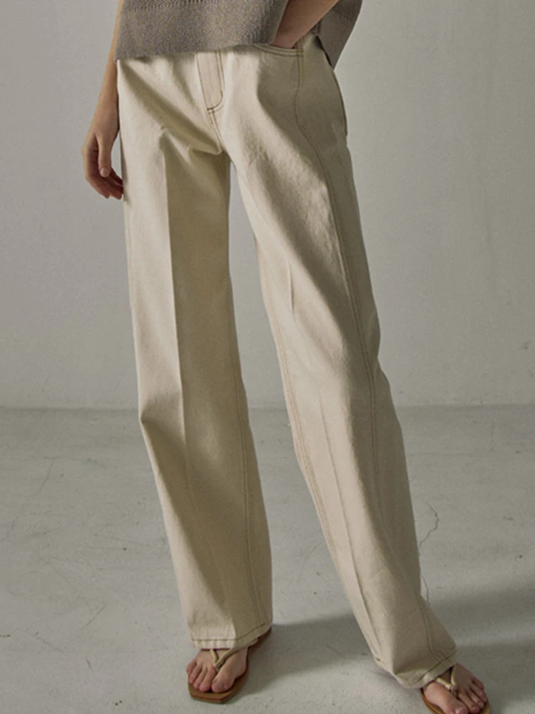 

Винтажные прямые женские джинсы корейский стиль весна 2023 Новинка