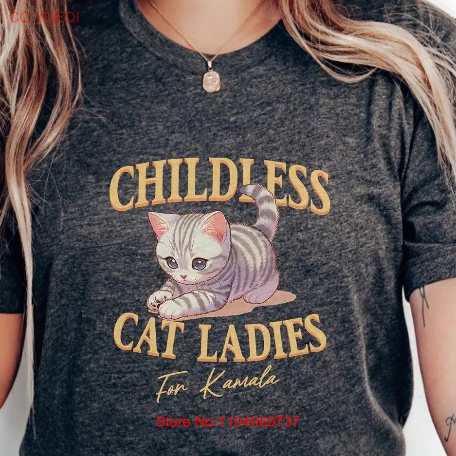 Женская футболка без детей с изображением кота Камала Харрис женская