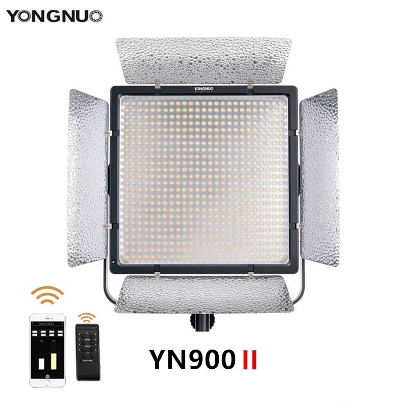 

YONGNUO YN900II LED Panel Video Light with Adjustable Color Temperature 3200K-5500K/5500K Photograph Lamp For TikTok Makeup Vlog
