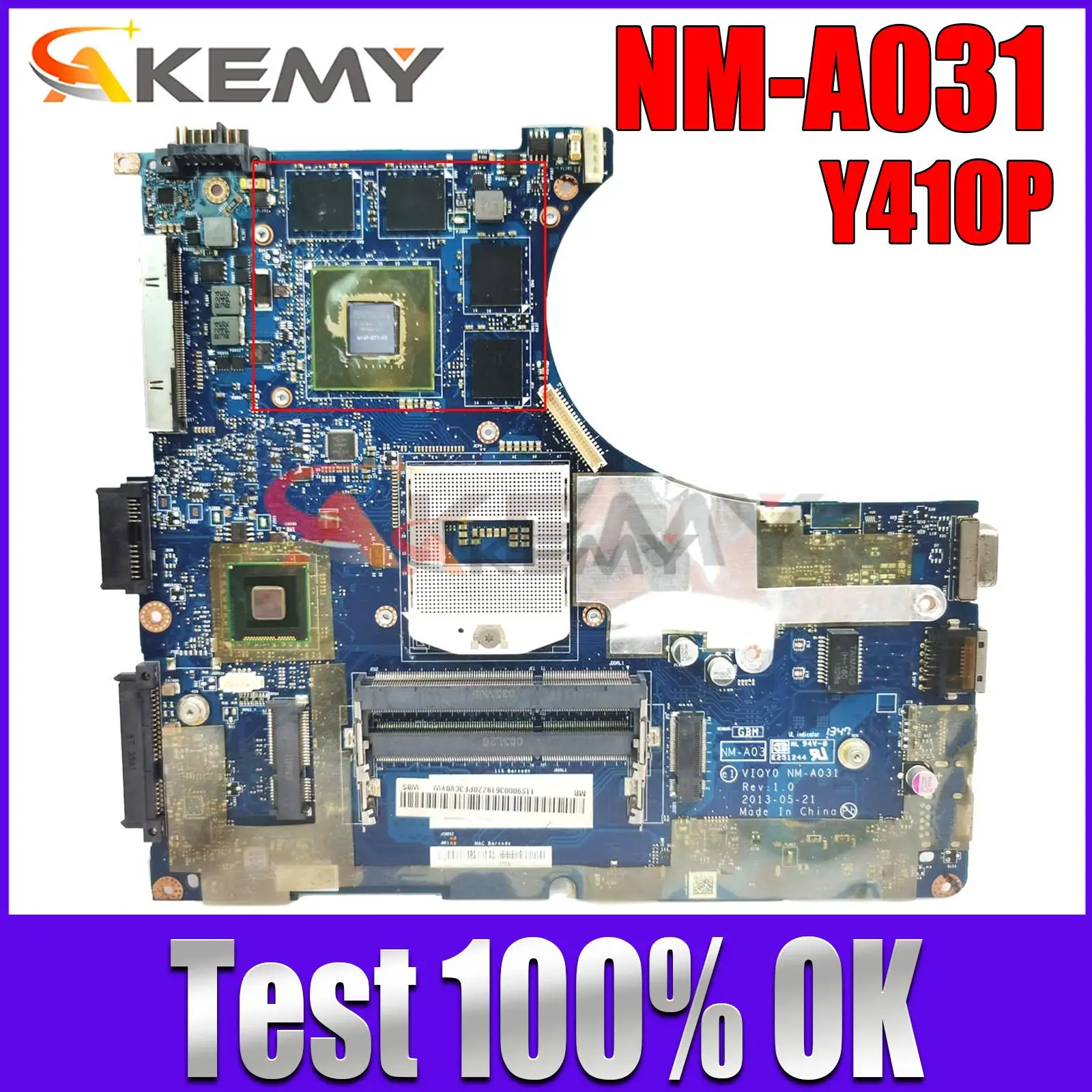

Материнская плата для ноутбука Lenovo Y410P Y430P VIQY0 NM-A031 материнская плата PGA947 HM87 GPU GT750 GT755 GT850 2 Гб протестирована 100% рабочая