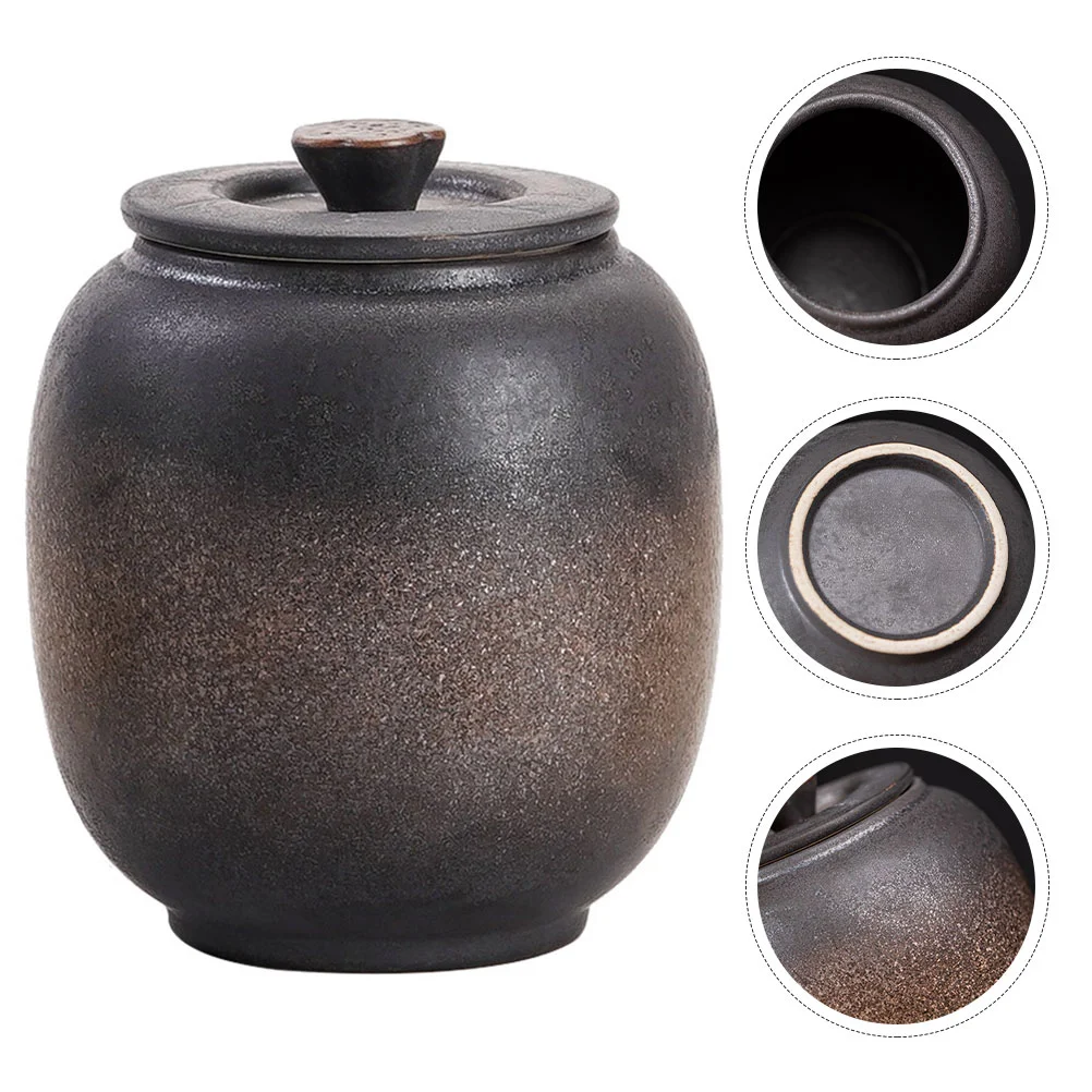 

Tea Jar Canister Ceramic Storage Loose Container Coffee Sugar Jars Canisterskitchen Porcelain Sealed Containers Leaf Caddycandy