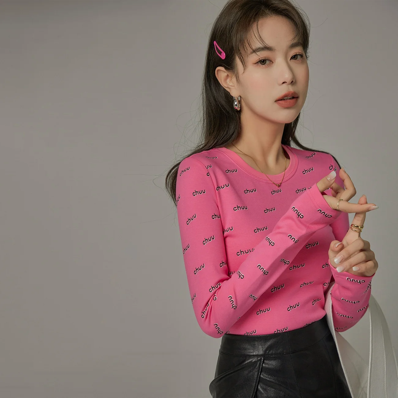 Рубашка CHUU с надписью My Name женская Новинка лета 2022 Топ Тонкий длинным рукавом и