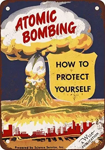 Защитите себя от атомного взрыва винтажная репродукция внешнего вида