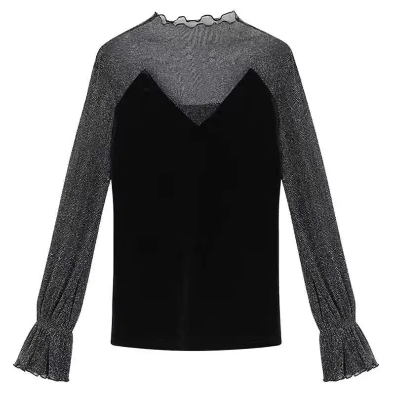 

2022 Spring and Autumn New Fashion Comfortable Casual Tops Women Small Shirts Lace Bottoming Shirts Tops Fashion Clothes