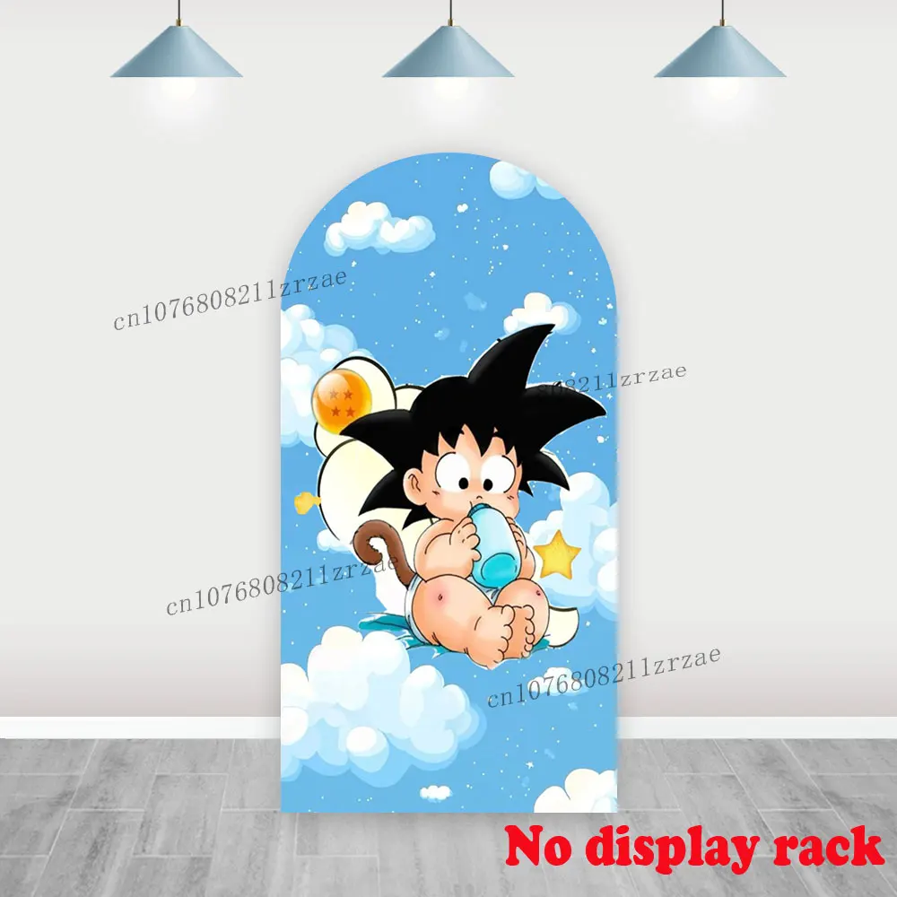 Фото Dragon Ball Arch Baby Goku фон для мальчика 1st Happy Birthday Party Декор детский душ плакат баннер фон реквизит для фотосъемки №2