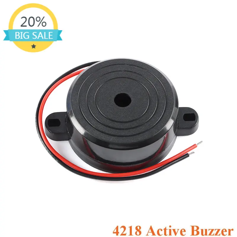 

4218 Active Piezoelectric Buzzer High Decibel Piezo Electric Alarm Sound DC12V 42*18MM 42x18mm Alarm with Wire