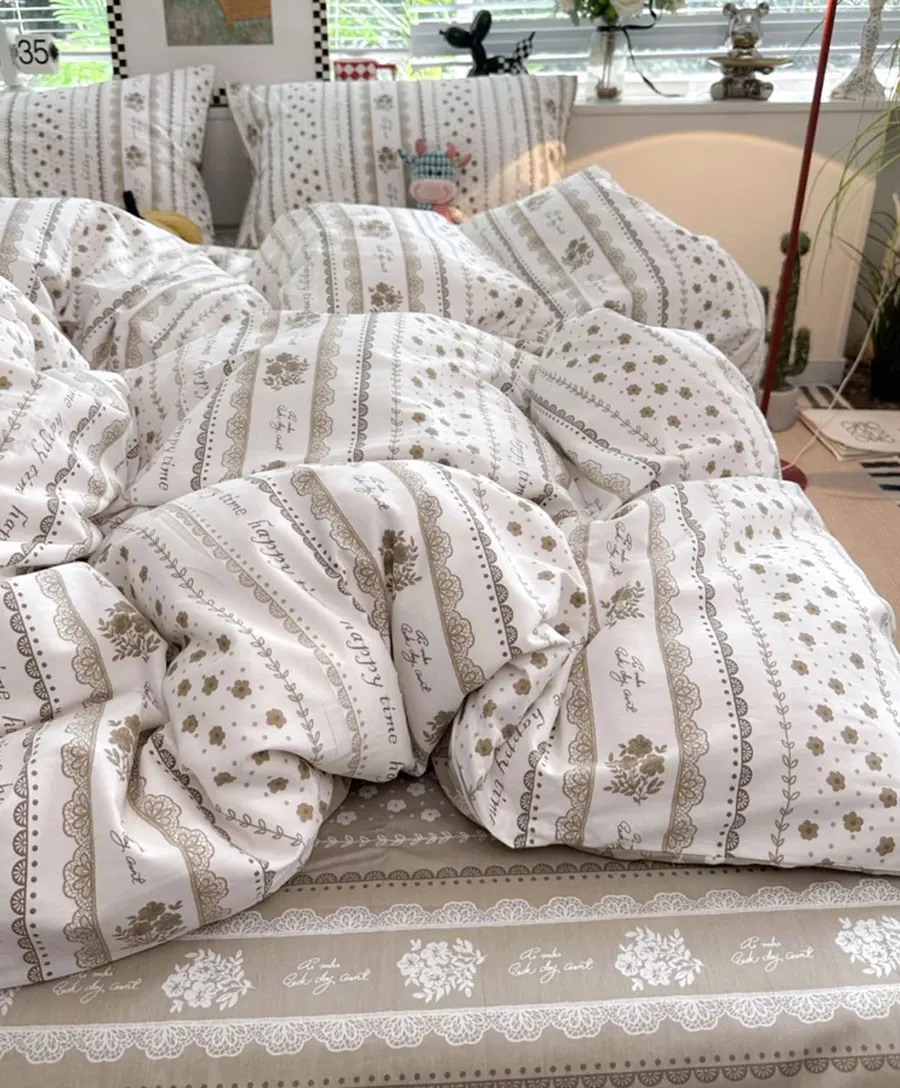 Модный пасторальный Цветочный комплект двуспальный полный Королевский